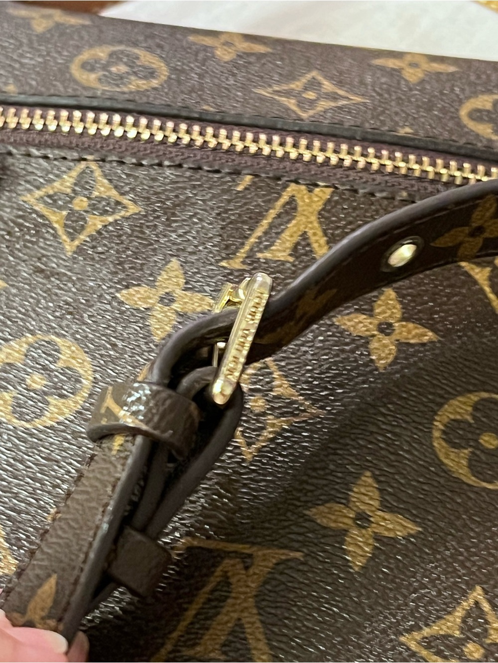 Brown leather LV iconic Monogram Crossbody Bag - Picture 12 of 14